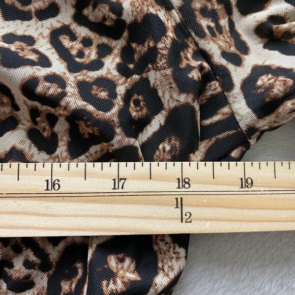 Siren Lily‎ Leopard Print Maxi Tiered Dress Women Size XL Brown Boho Lagenlook - Picture 10 of 12